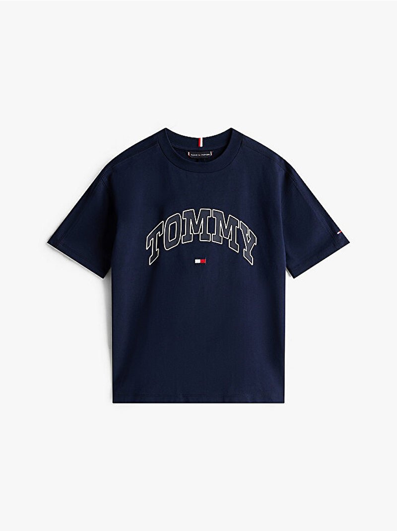 Erkek Çocuk Varsity Raised Print T-shirt Lacivert KB0KB09939C1G