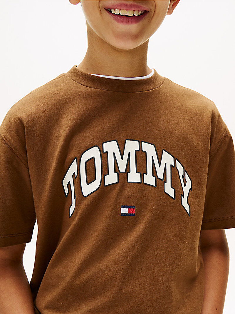 Erkek Çocuk Varsity Raised Print T-shirt Bej  KB0KB09939GVP