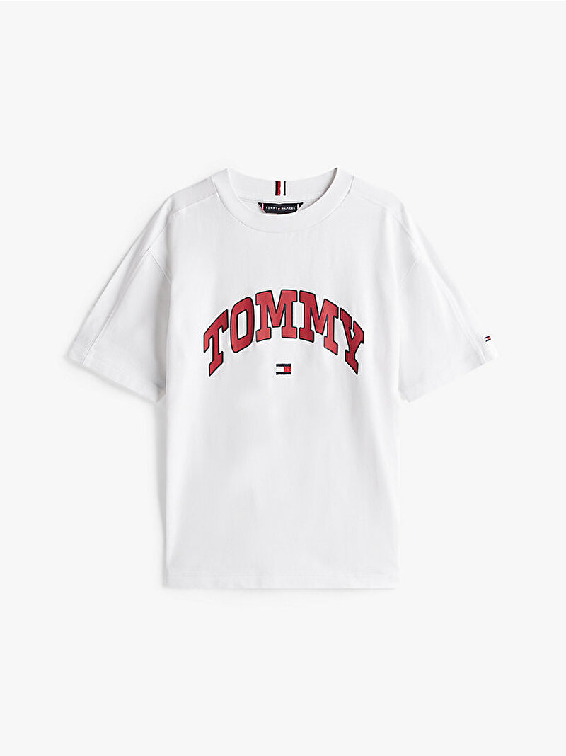 Erkek Çocuk Varsity Raised Print T-shirt Beyaz  KB0KB09939YBR