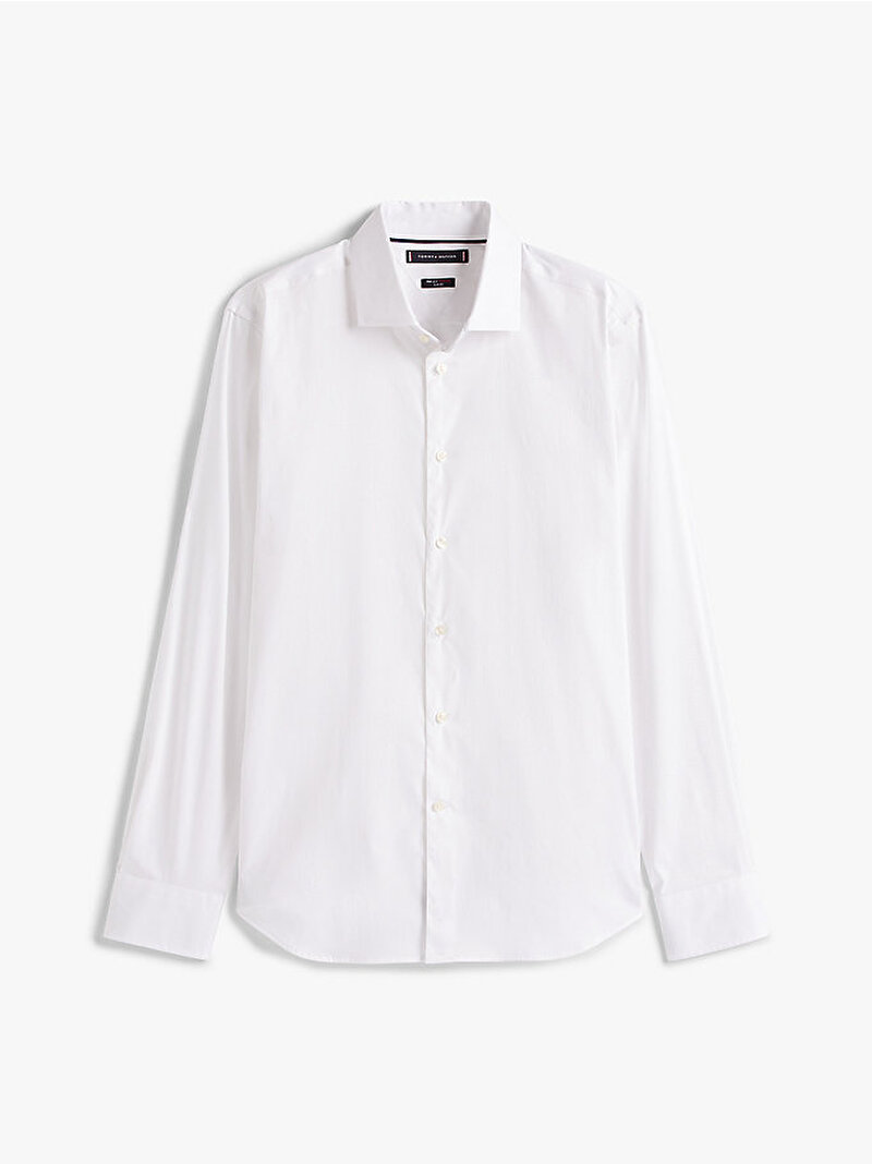 Erkek Flex Collar Solid Gömlek Beyaz  MW0MW39755YBS