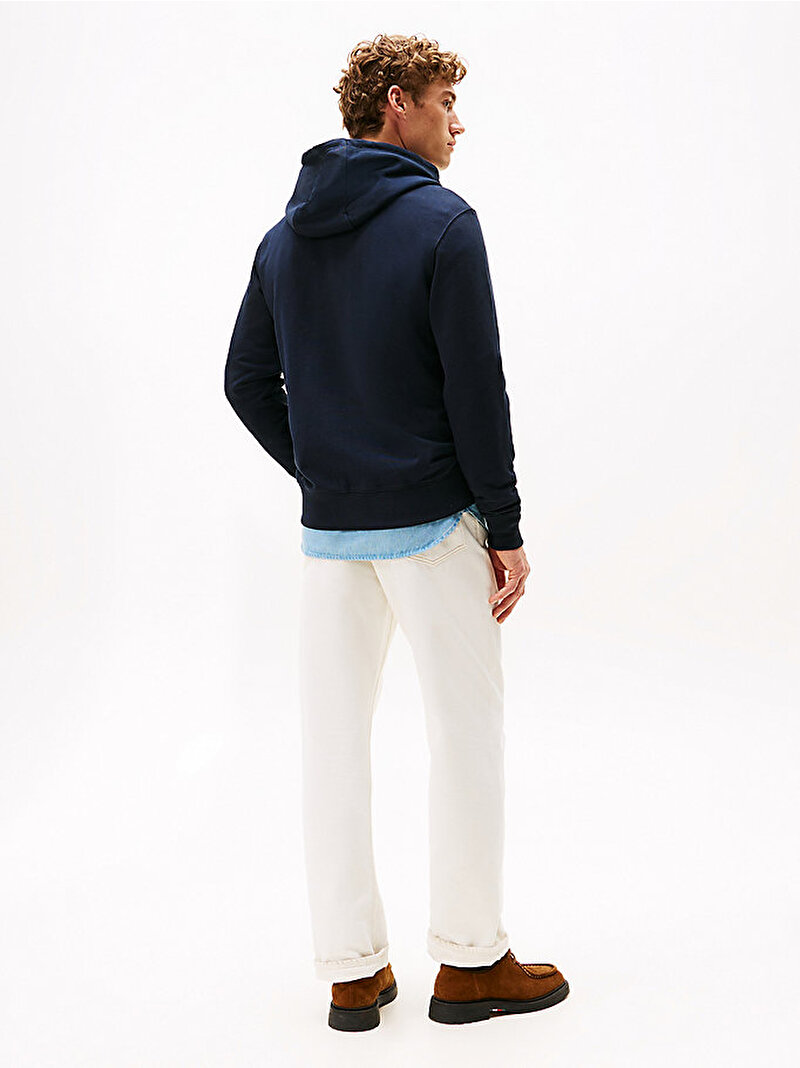 Erkek TH Colour Flag Zip Sweatshirt Lacivert MW0MW40043DW5