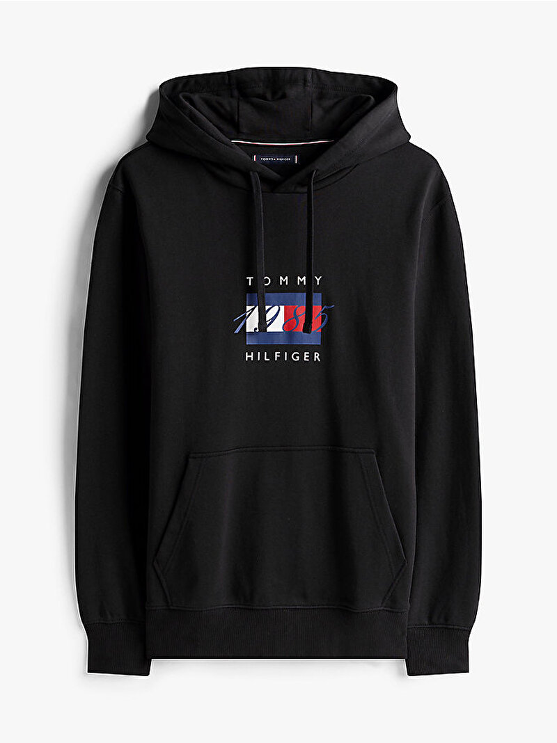 Erkek Linear Flag Graphic Sweatshirt Siyah MW0MW41332BDS