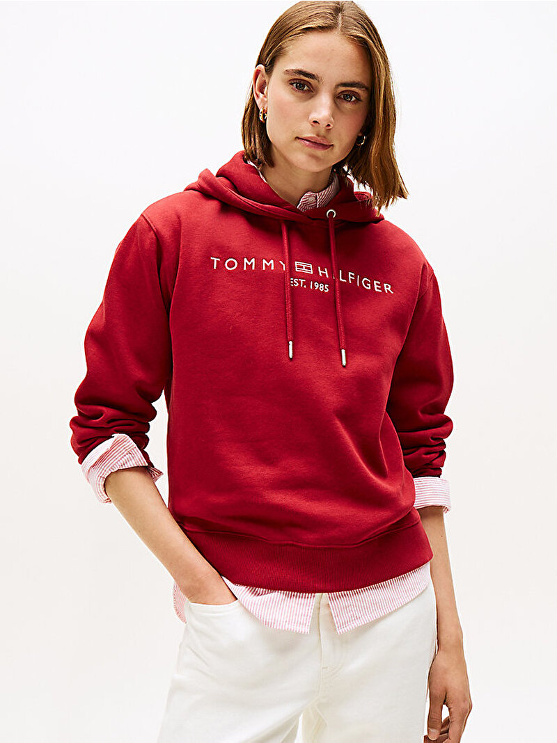 Kadın Modern Reg Corp Logo Sweatshirt Kırmızı WW0WW43598XIT