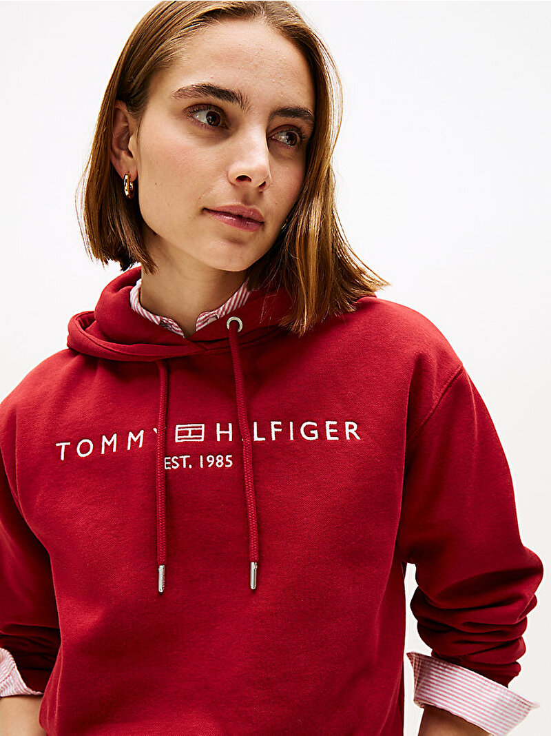 Kadın Modern Reg Corp Logo Sweatshirt Kırmızı WW0WW43598XIT