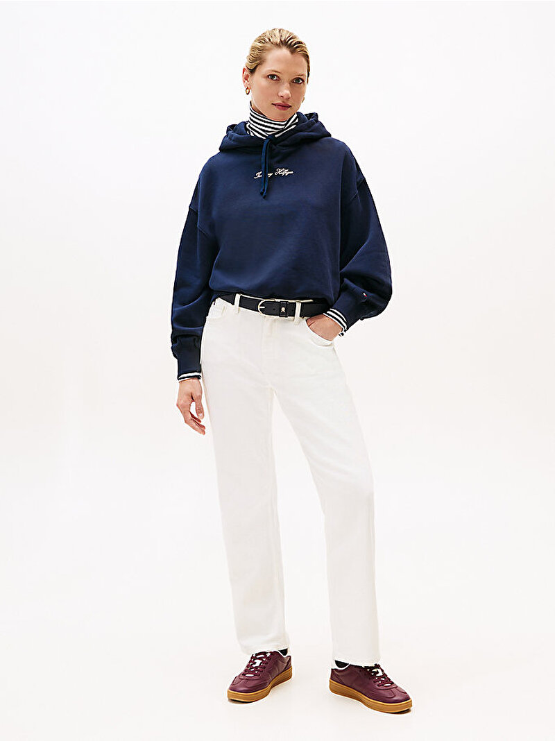 Kadın Classic Fleece Sweatshirt Lacivert WW0WW47459C1G