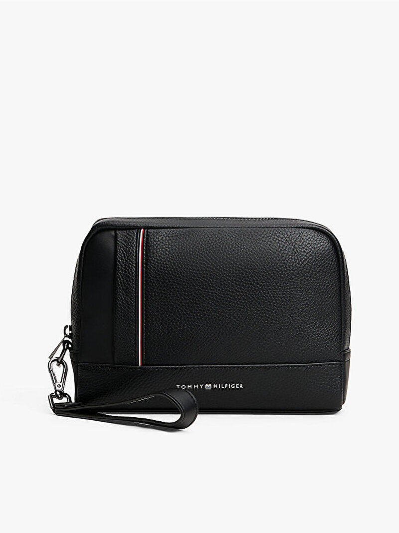 Erkek TH Central Pouch Cüzdan Siyah AM0AM13790BDS