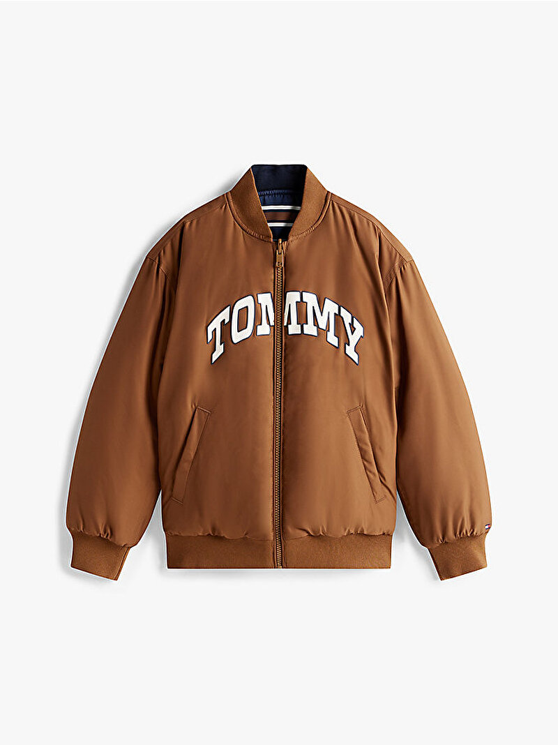 Erkek Çocuk Tommy Varsity Reversible Bomber Ceket Bej  KB0KB09957GVP