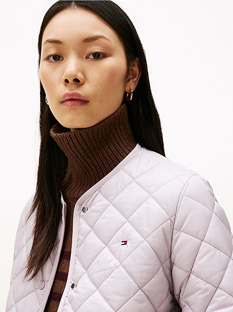 Kadın Padded Quilted Puffer Mont Pembe  WW0WW47290VK8
