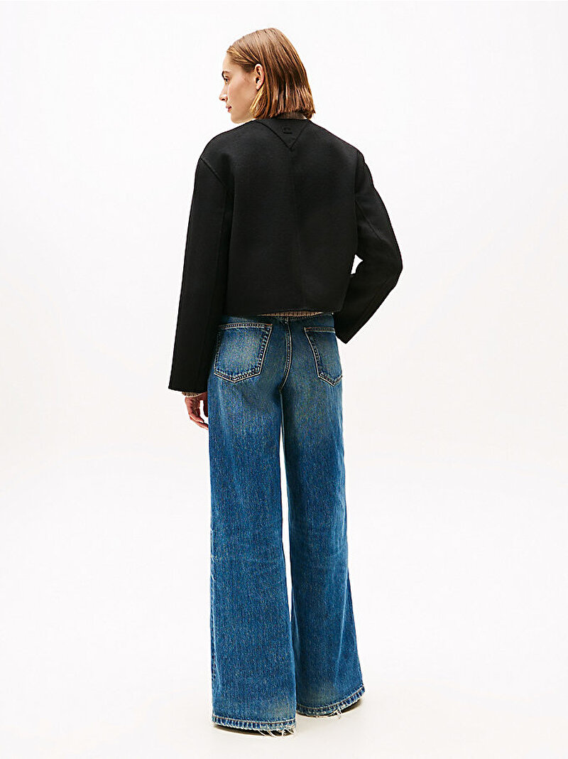 Kadın Wool Blend Ceket Siyah WW0WW47446BDS