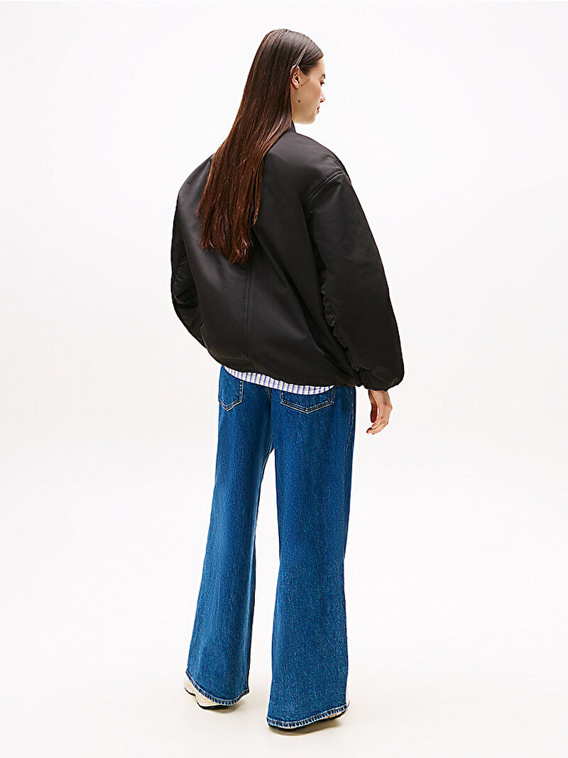 Kadın TJW Longline Bomber Ceket Siyah DW0DW21629BDS