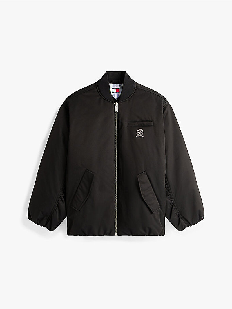 Kadın TJW Longline Bomber Ceket Siyah DW0DW21629BDS