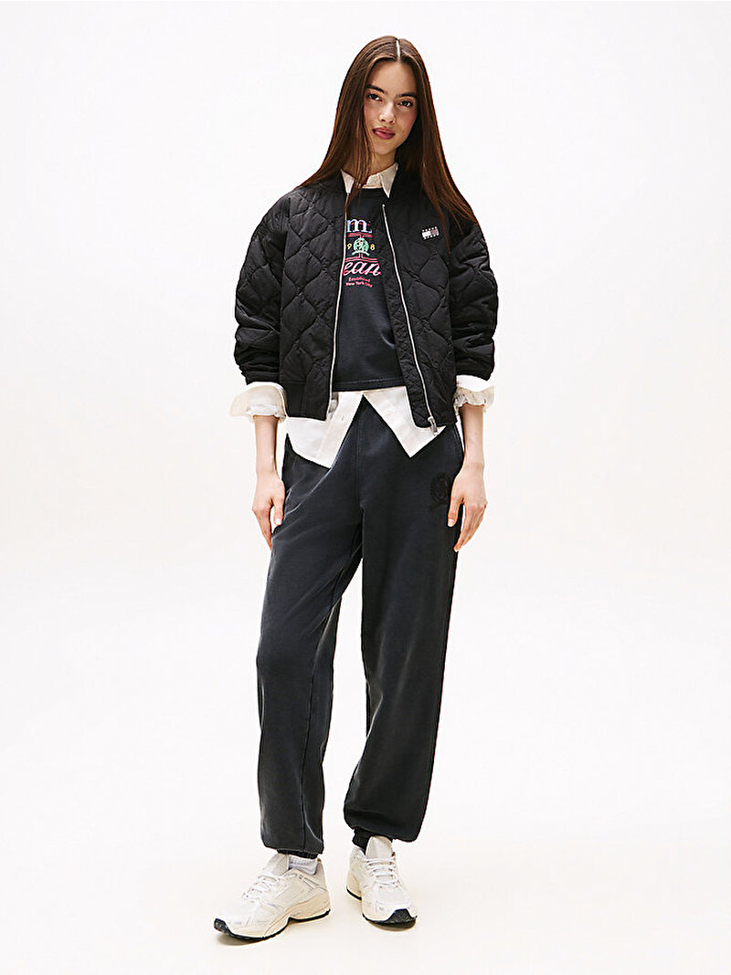 Kadın TJW Quilted Bomber Ceket Siyah DW0DW21631BDS