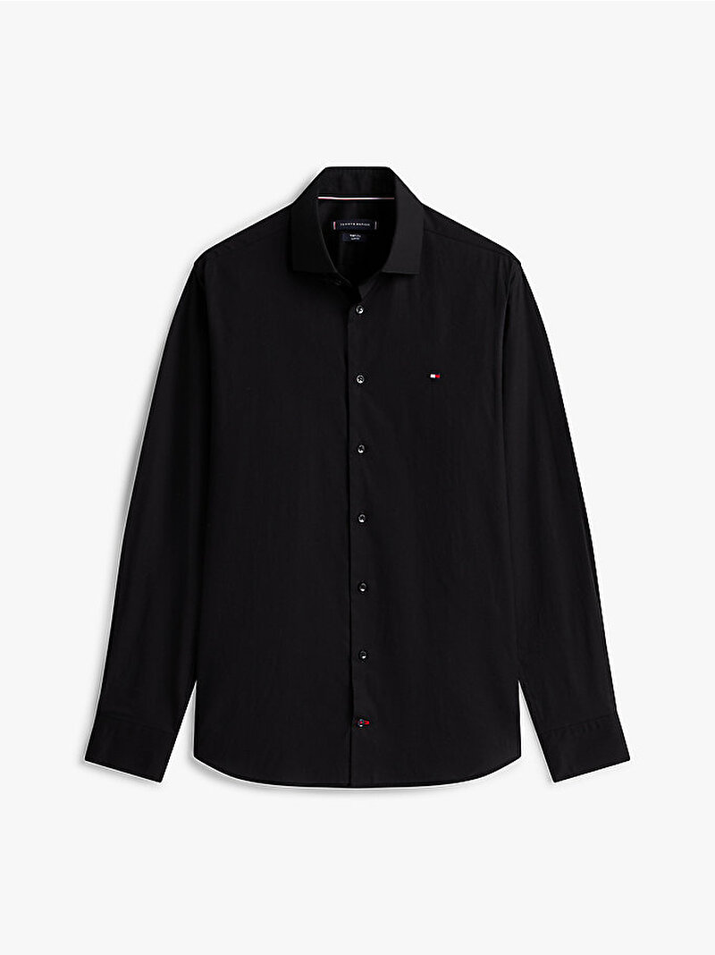 Erkek Stretch Poplin Gömlek Siyah MW0MW38347BDS