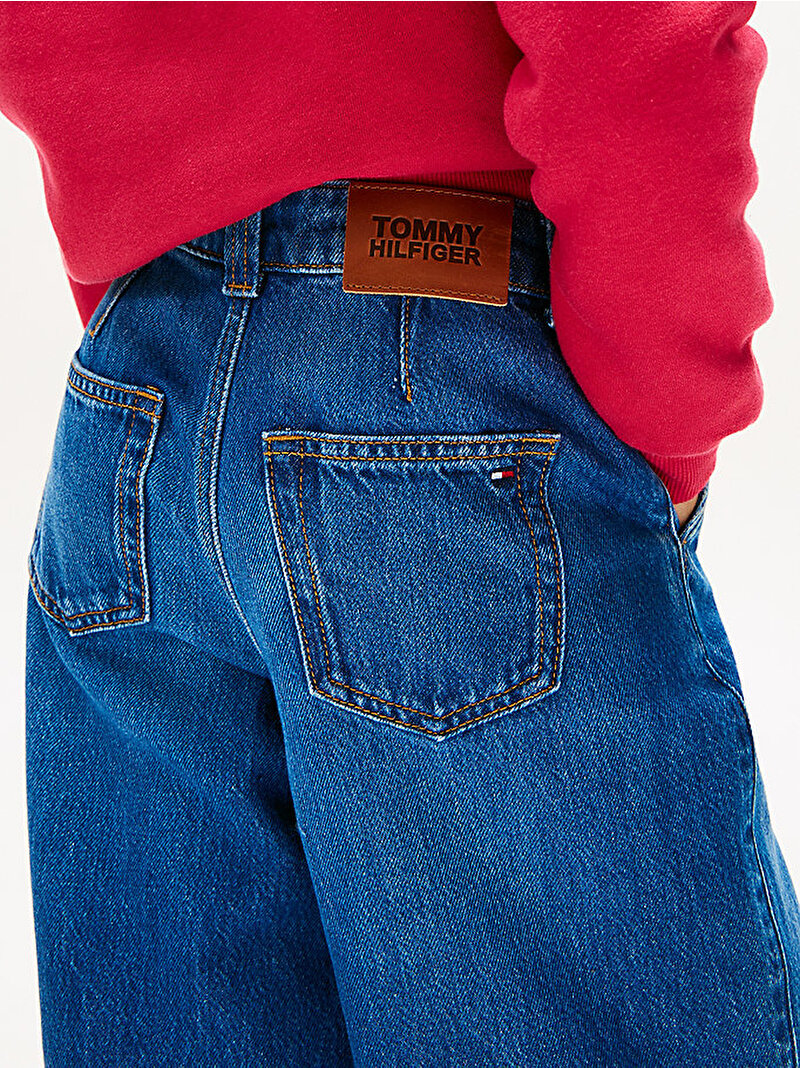 Kız Çocuk Mabel Pleats Jean Pantolon Lacivert KG0KG087691BJ