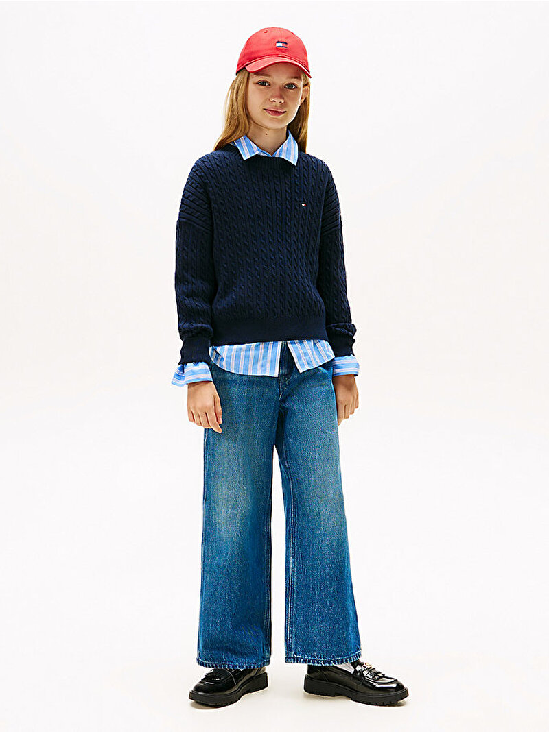 Kız Çocuk Mabel Dark Vintage Jean Pantolon Mavi  KG0KG087671CD