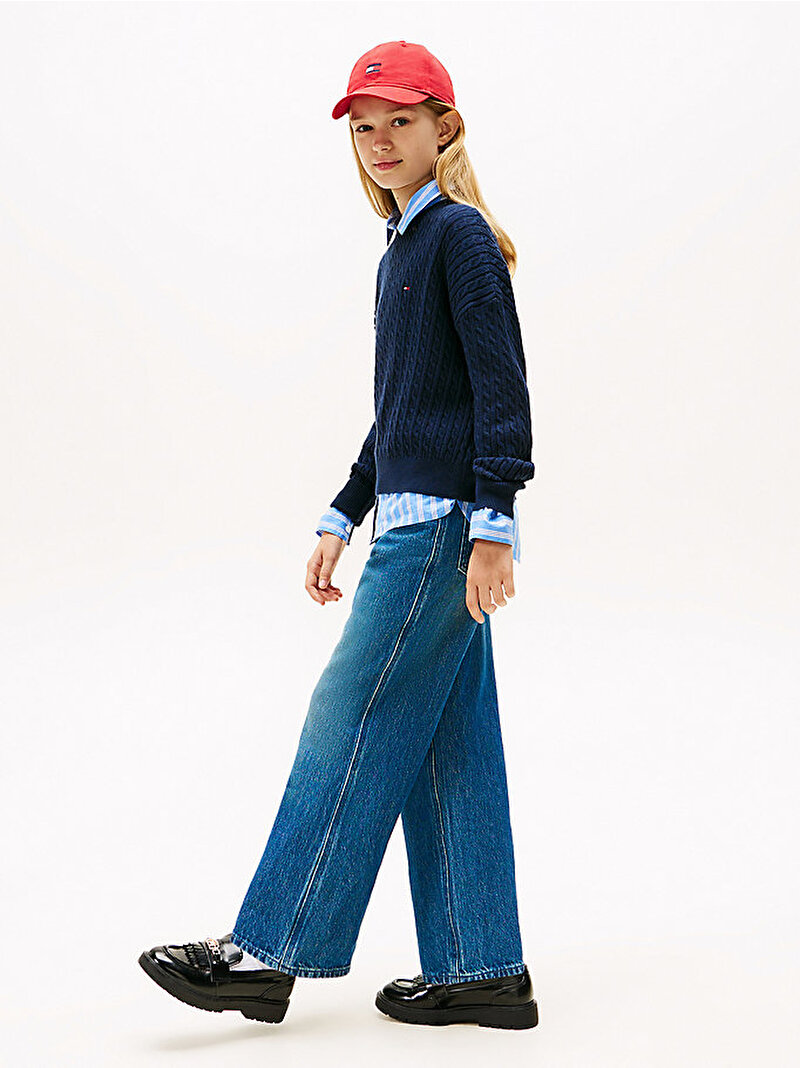 Kız Çocuk Mabel Dark Vintage Jean Pantolon Mavi  KG0KG087671CD