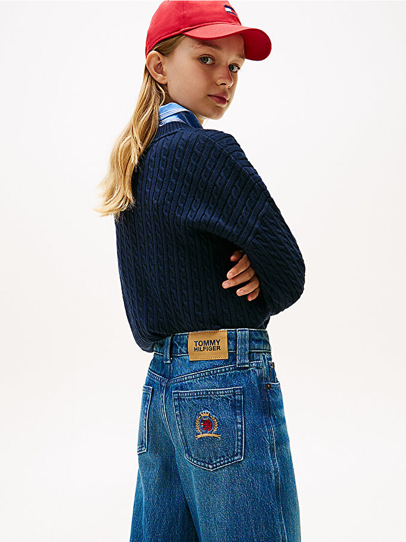 Kız Çocuk Mabel Dark Vintage Jean Pantolon Mavi  KG0KG087671CD