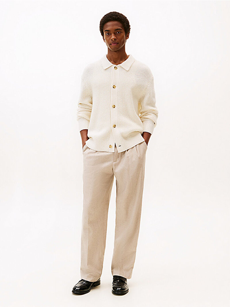 Erkek Button Up Hırka Beyaz  MW0MW40910Z00