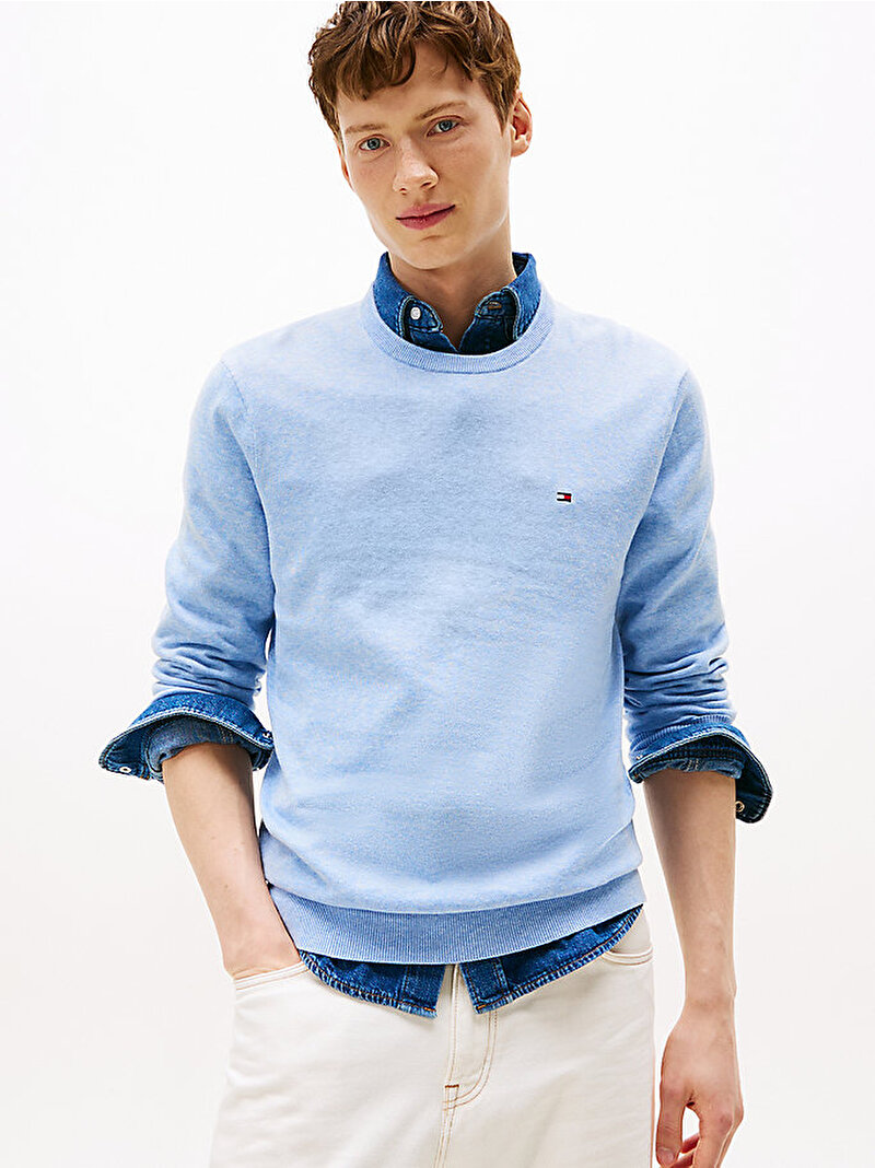 Erkek Essential Cotton Kazak Mavi  MW0MW39999DV5