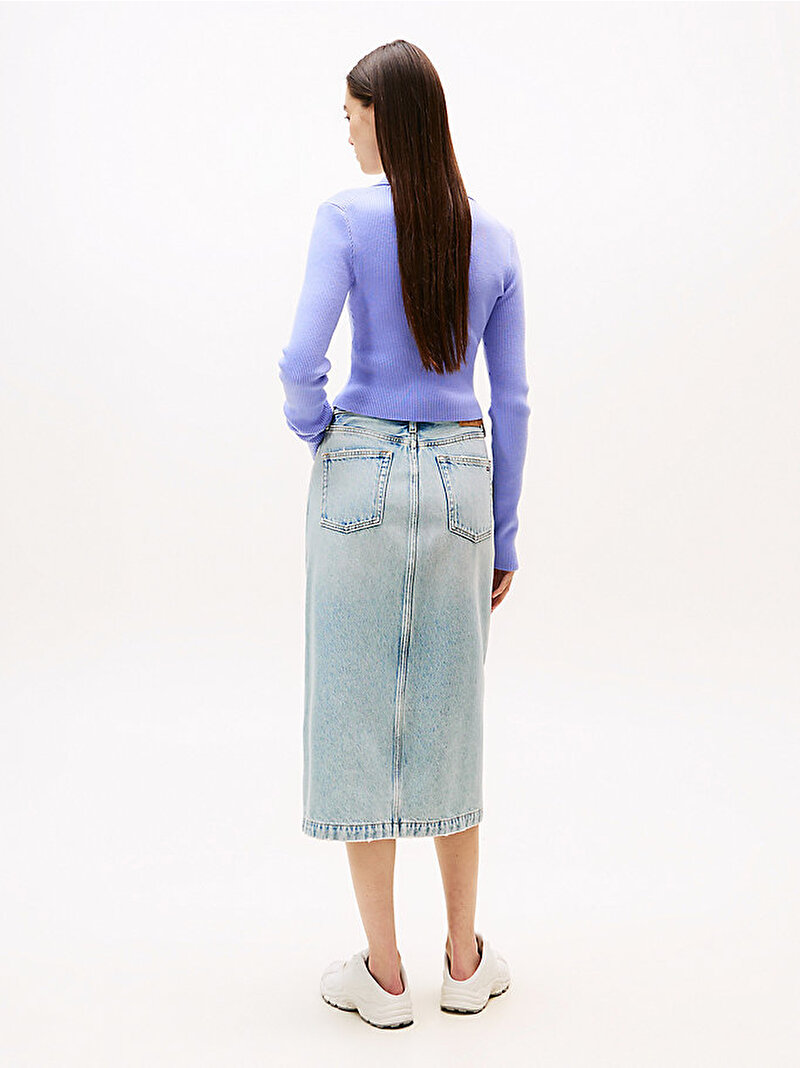 Kadın TJW Essential Polo Yaka Kazak Mor DW0DW21829C5Z