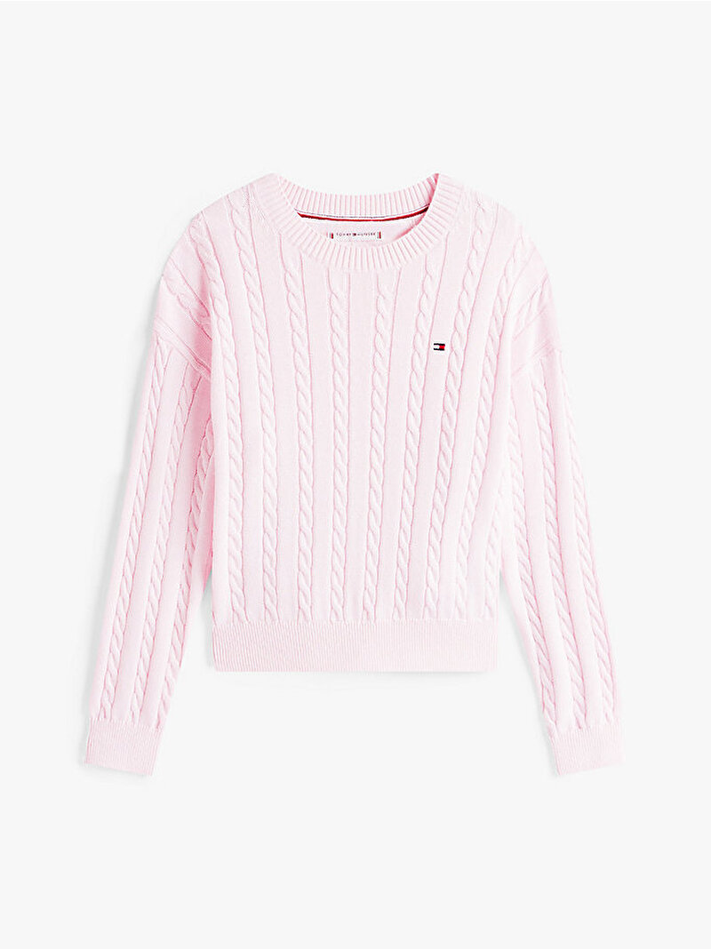 Kız Çocuk Cable Kazak Pembe  KG0KG08547TOG