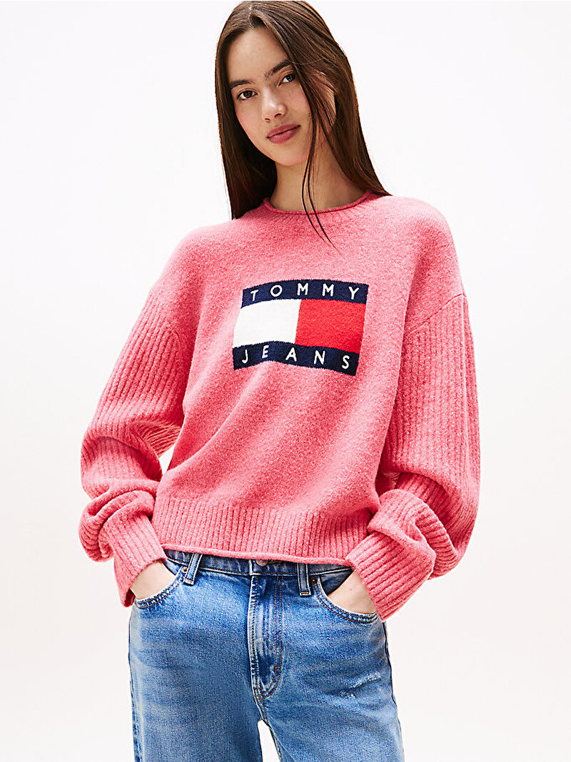 Kadın TJW Melange Flag Kazak Pembe  DW0DW21782T09