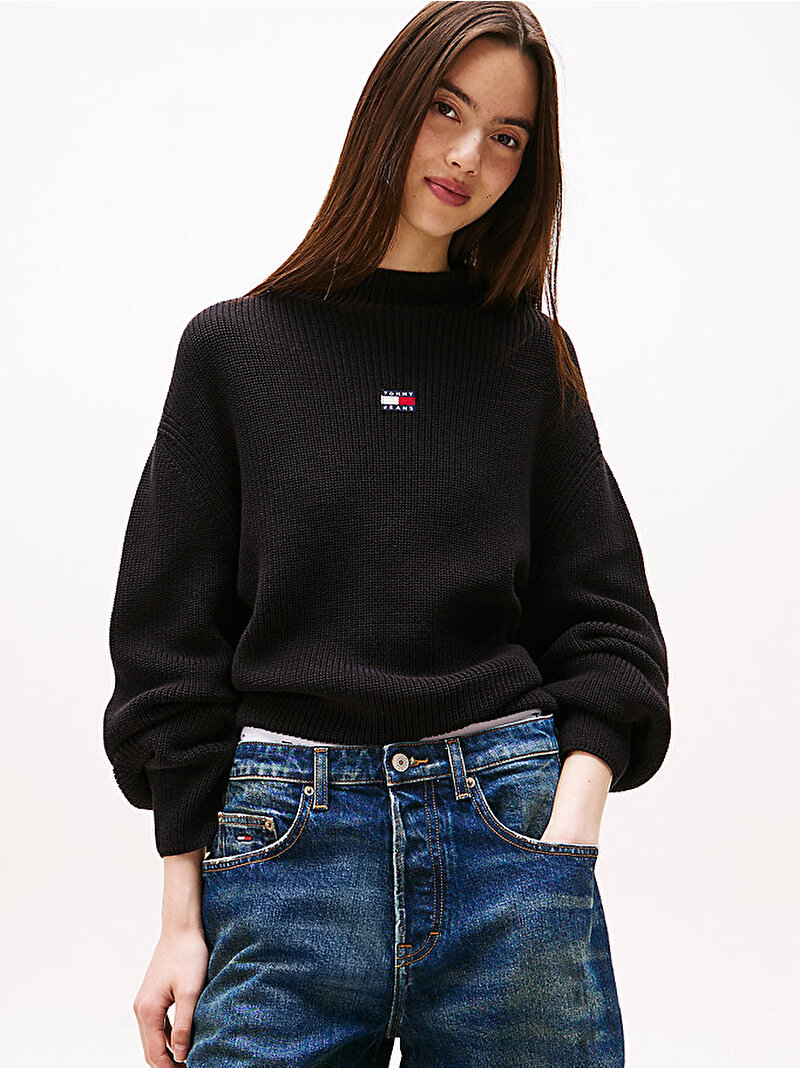 Kadın TJW Mockneck Kazak Siyah DW0DW21676BDS