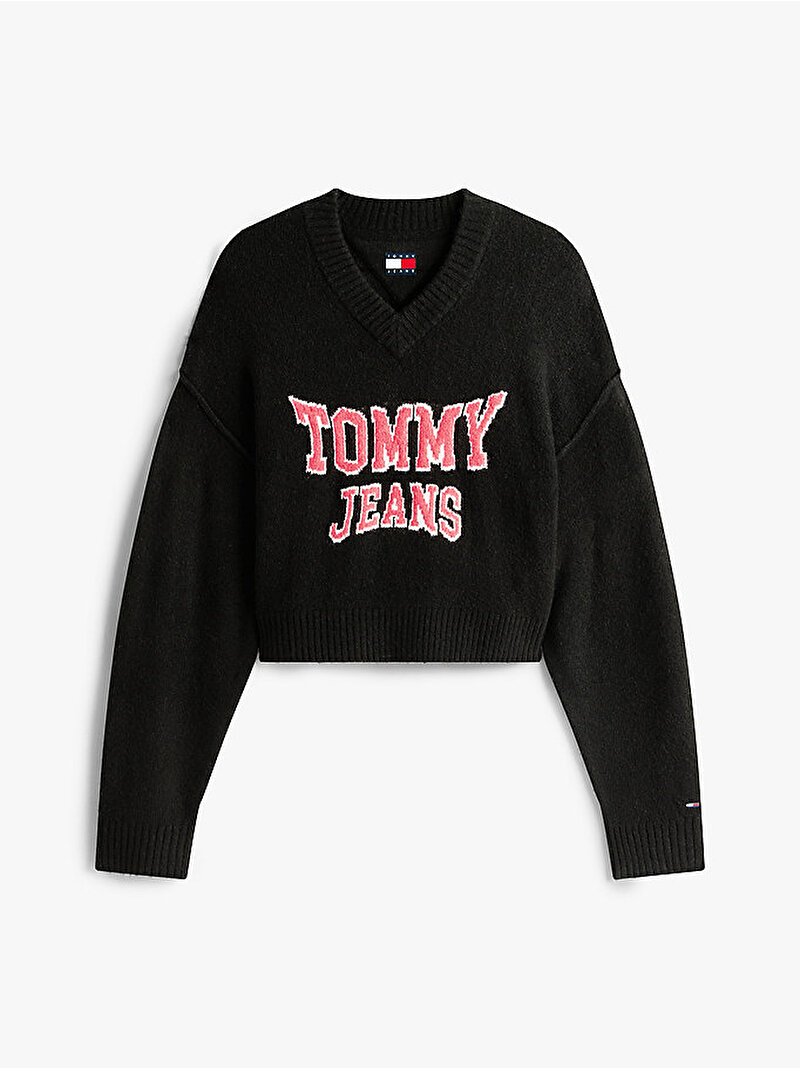 Kadın TJW Varsity Vneck Kazak Siyah DW0DW21711BDS