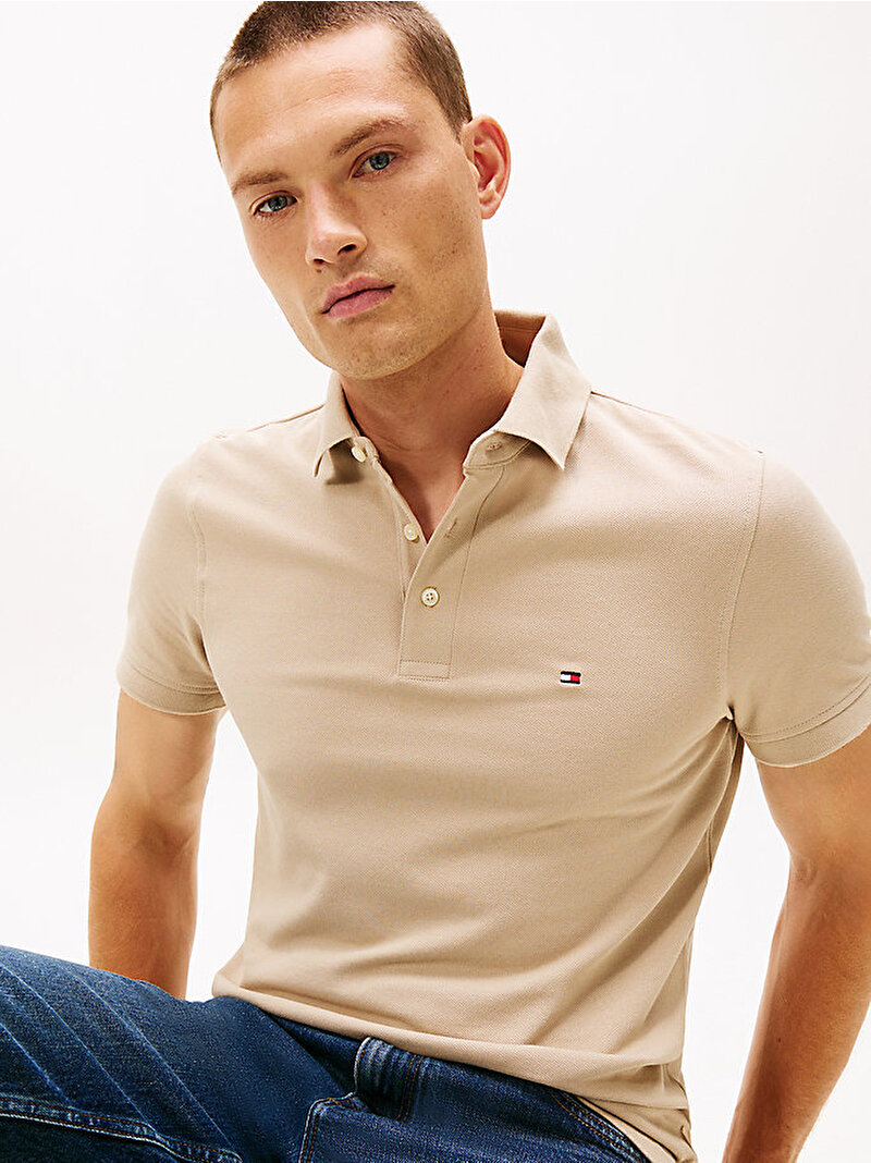 Erkek 1985 Slim Polo T-shirt Bej  MW0MW17771RBT
