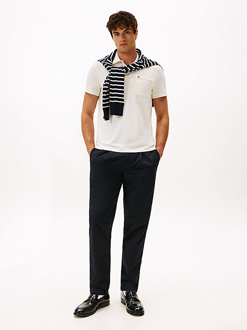 Erkek Packable Performance Polo T-shirt Beyaz  MW0MW40430Z00