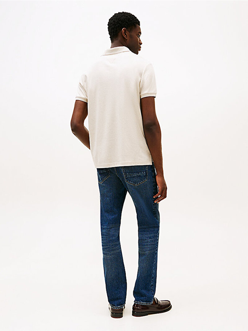 Erkek Liquid Cotton Polo T-shirt Ekru MW0MW39994HGF