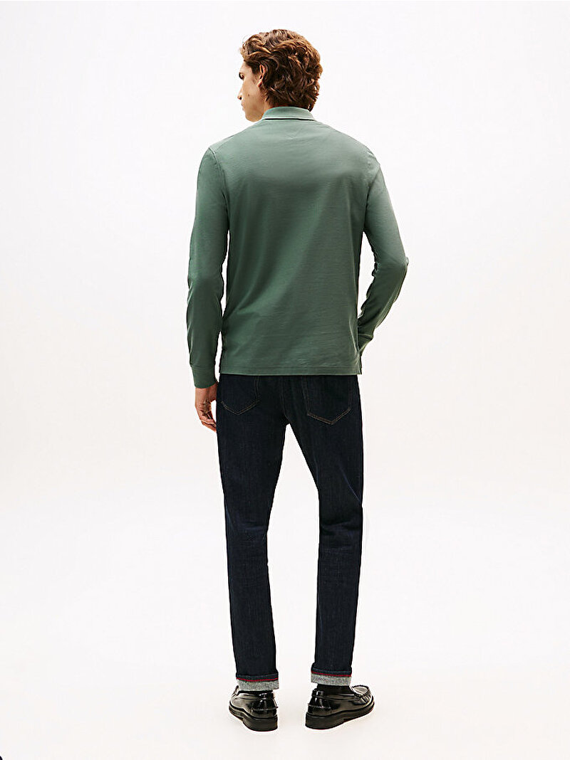 Erkek Performance Zip Polo T-shirt Yeşil MW0MW44244MSZ