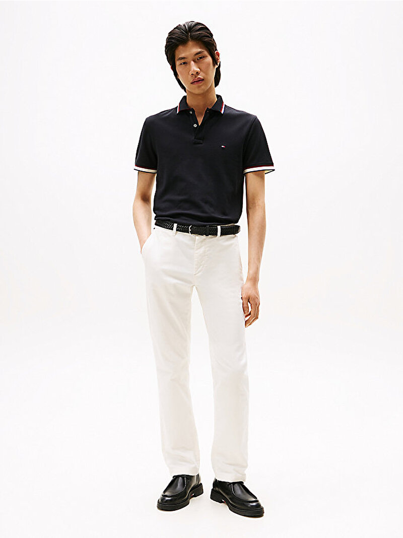 Erkek Cuff Interest Slim Polo T-shirt Siyah MW0MW40308BDS