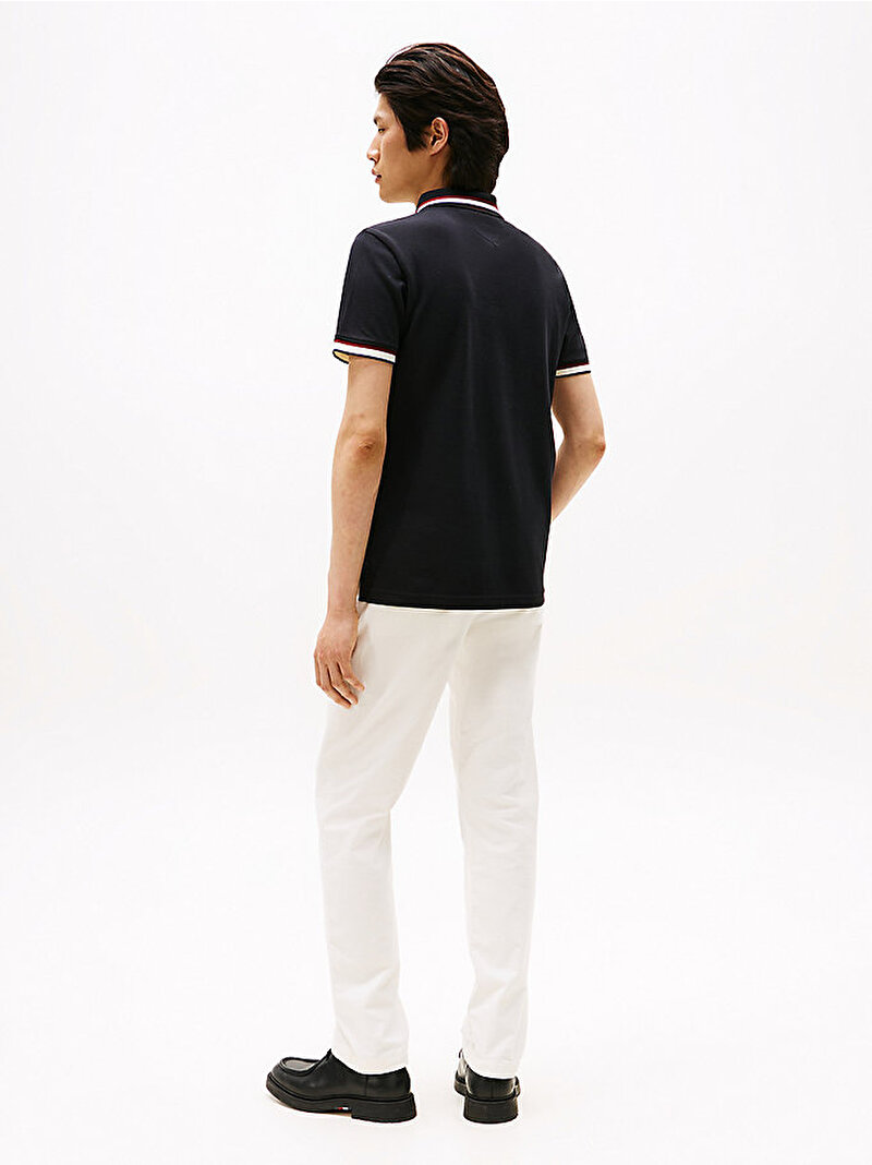 Erkek Cuff Interest Slim Polo T-shirt Siyah MW0MW40308BDS