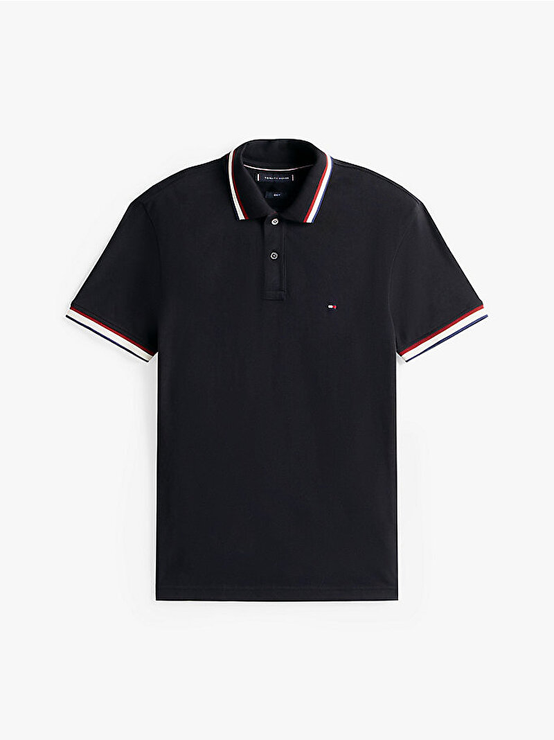 Erkek Cuff Interest Slim Polo T-shirt Siyah MW0MW40308BDS