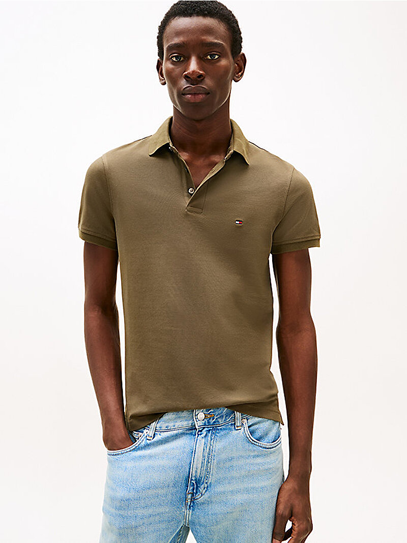 Erkek 1985 Slim Polo T-shirt Yeşil MW0MW17771RBN