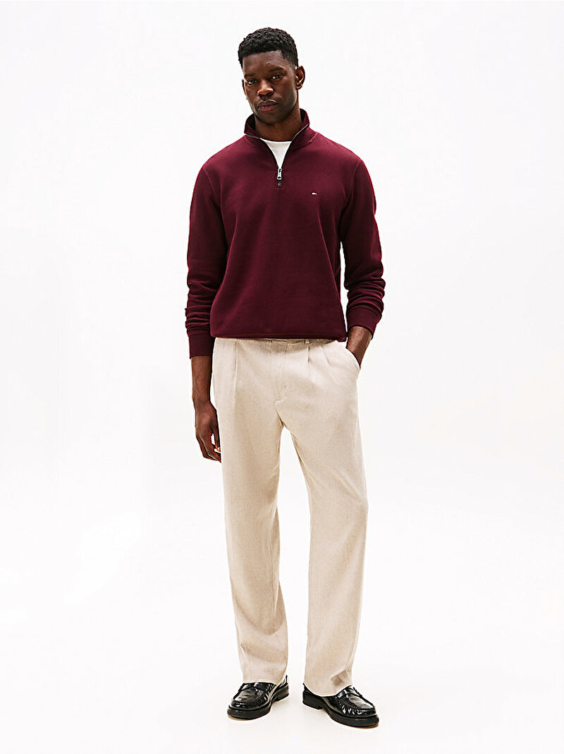 Erkek Essential Fleece Sweatshirt Kırmızı MW0MW37233XIH