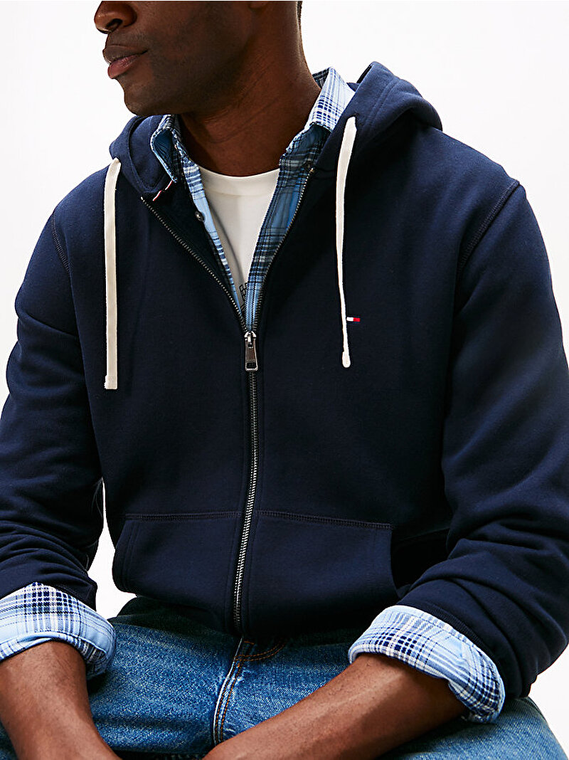 Erkek Essential Fleece Sweatshirt Lacivert MW0MW37234DW5