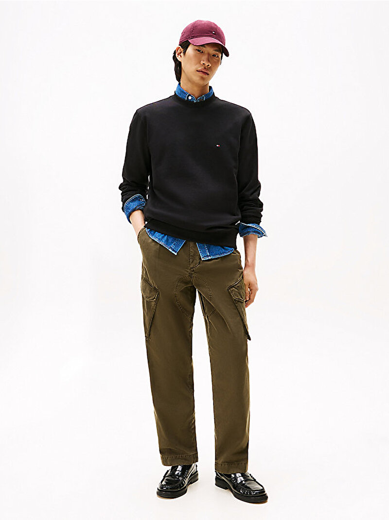 Erkek Essential Terry Crew Sweatshirt Siyah MW0MW37237BDS