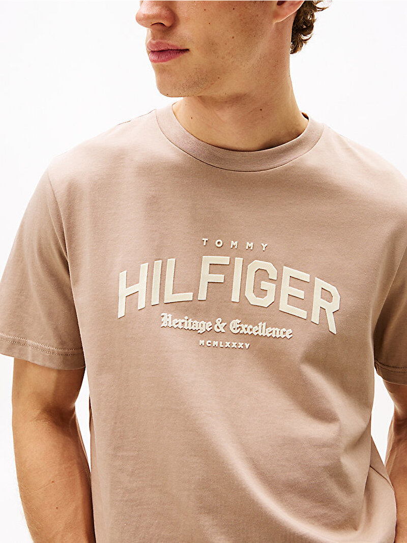 Erkek Hilfiger Arch T-shirt Bej  MW0MW40015AFE