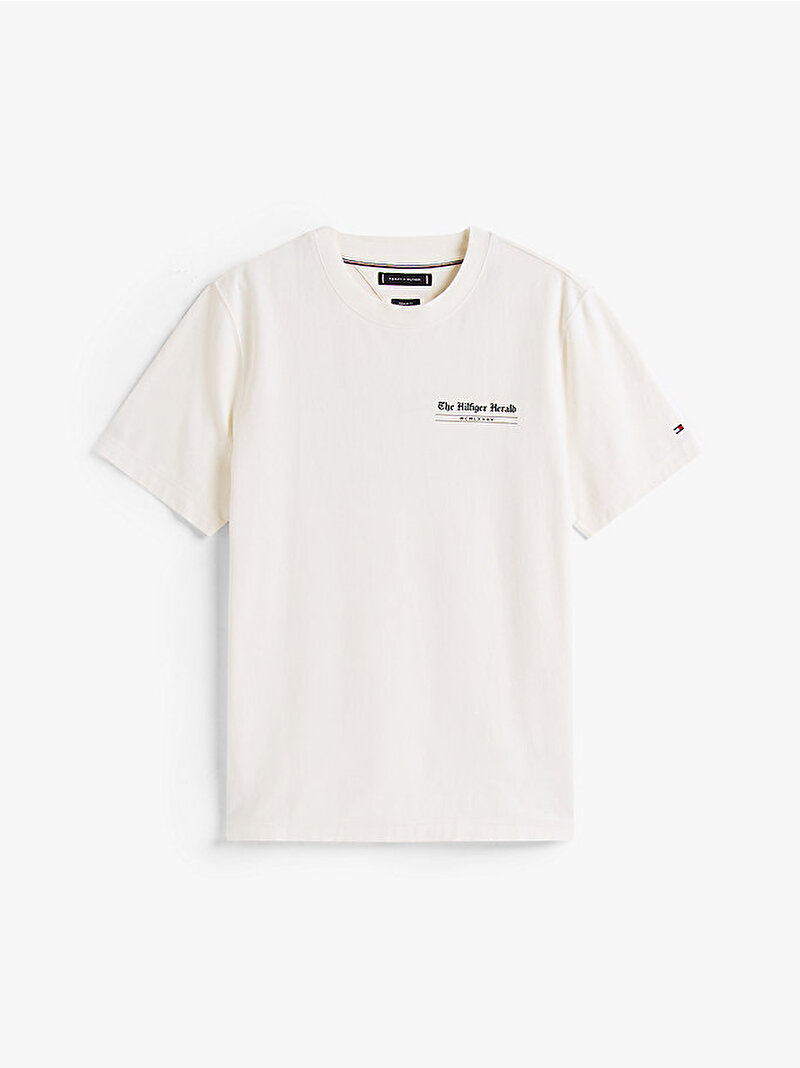 Erkek Hilfiger Herald Back T-shirt Beyaz  MW0MW40008Z00