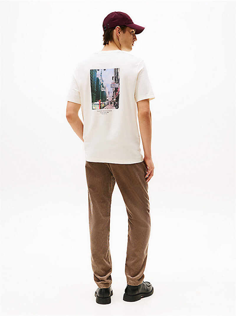 Erkek Photo Print Graphic T-shirt Beyaz  MW0MW40010Z00