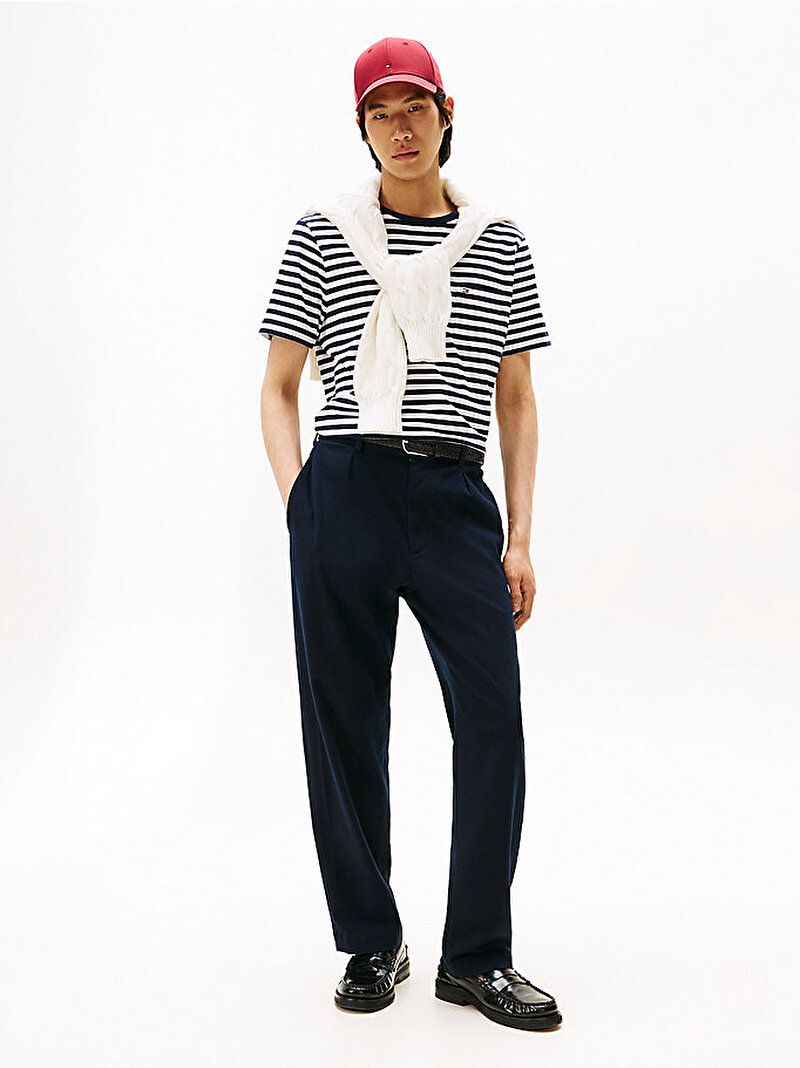 Erkek Essential Regular Fit Stripe T-shirt Çok renkli MW0MW413780A4