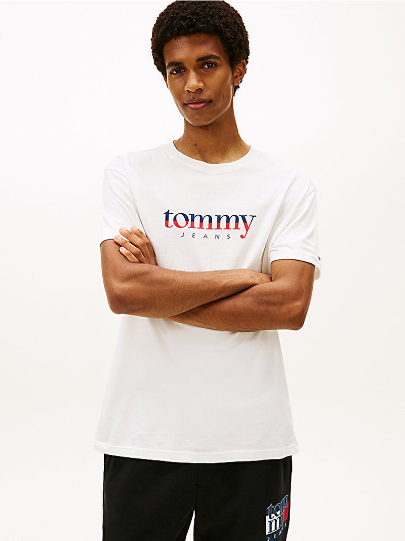 Erkek TJM Regular Dna T-shirt Ekru DM0DM21978YBL