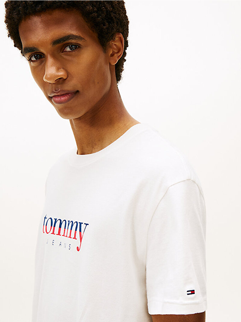 Erkek TJM Regular Dna T-shirt Ekru DM0DM21978YBL