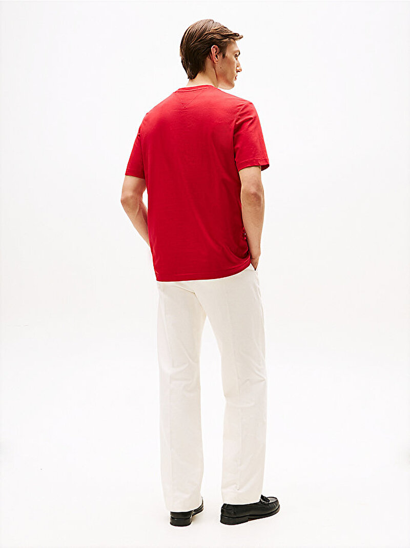 Erkek Hilfiger Chest Inser T-shirt Kırmızı MW0MW36498XLD