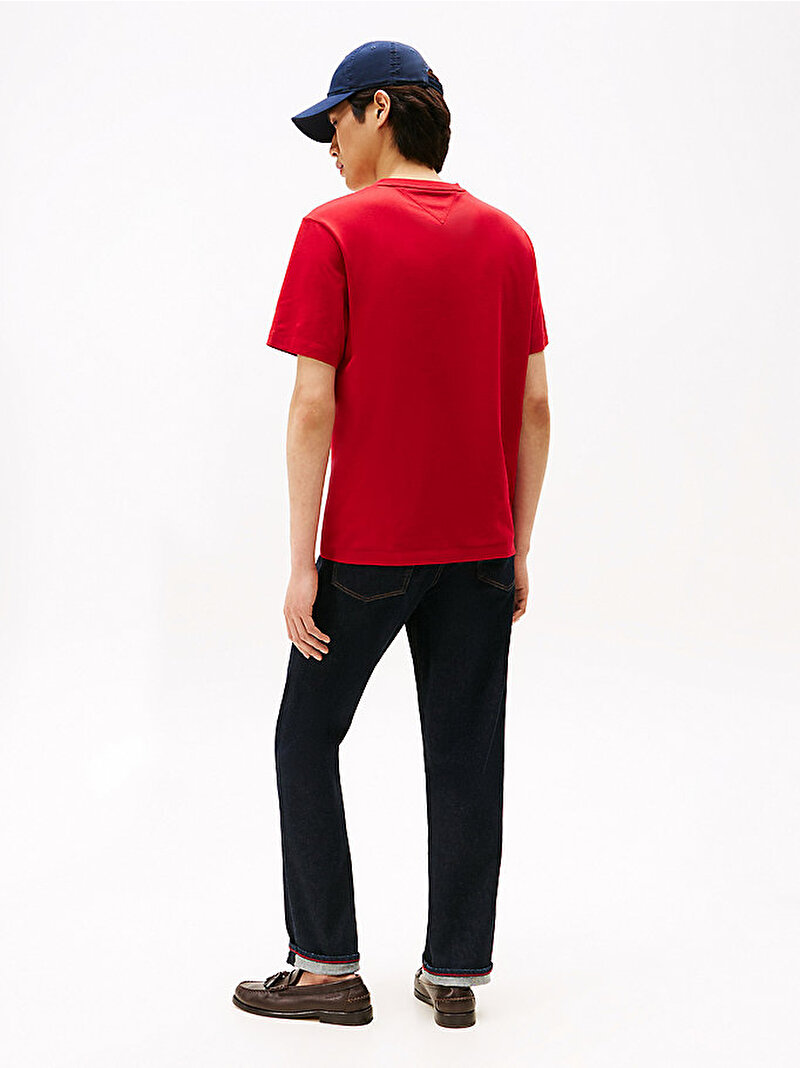 Erkek Essential V-neck T-shirt Kırmızı MW0MW39249XLD