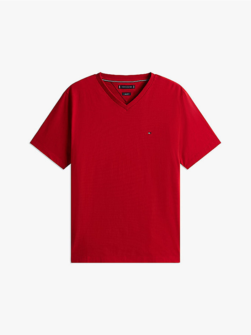 Erkek Essential V-neck T-shirt Kırmızı MW0MW39249XLD