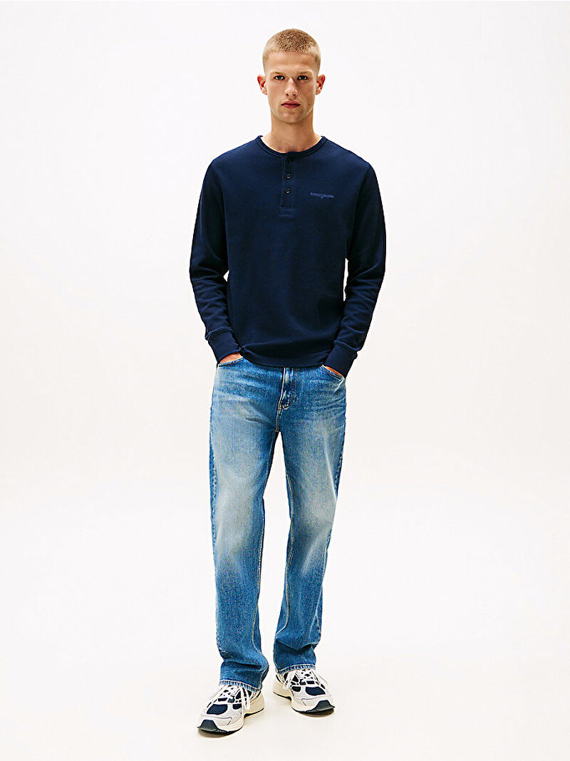 Erkek TJM Slim Waffle T-shirt Lacivert DM0DM21812C1G