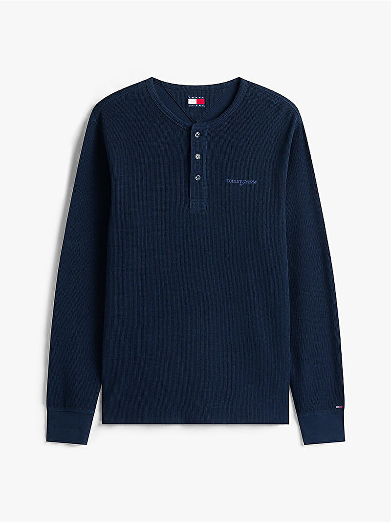 Erkek TJM Slim Waffle T-shirt Lacivert DM0DM21812C1G